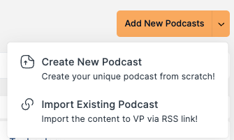 new podcast button