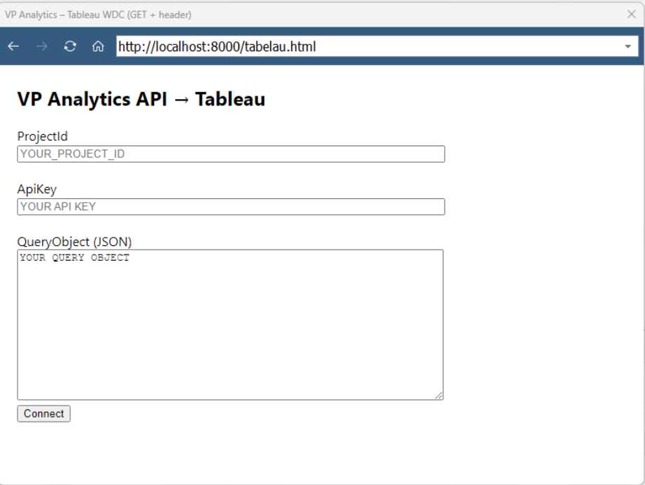 tabelau start page